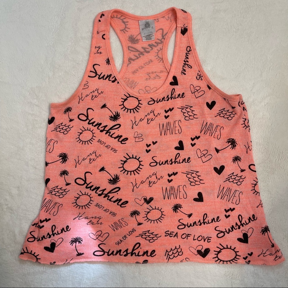 Jerry Leigh Orange Racerback Tank Size XL